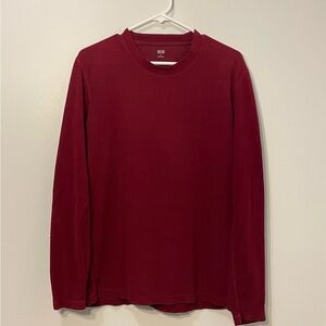 Uniqlo Red Long Sleeve Tee Classic Style